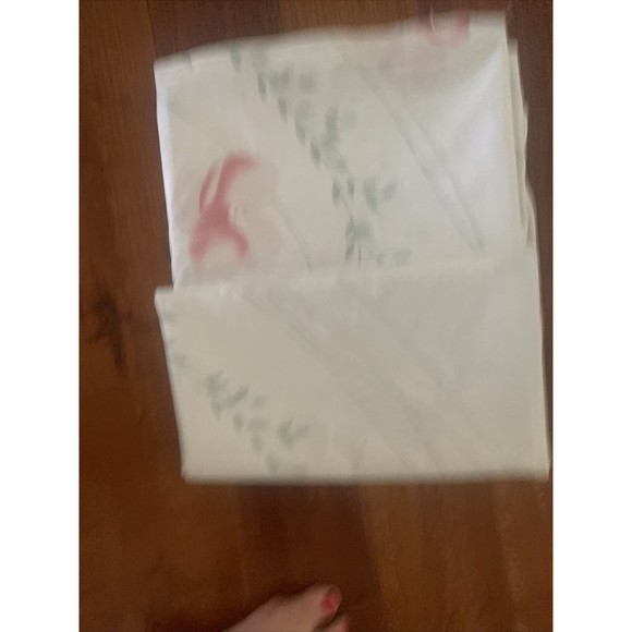 Vintage 80's Floral Percale Queen Size Flat Sheet 90” X 87” No Iron - Picture 6 of 7